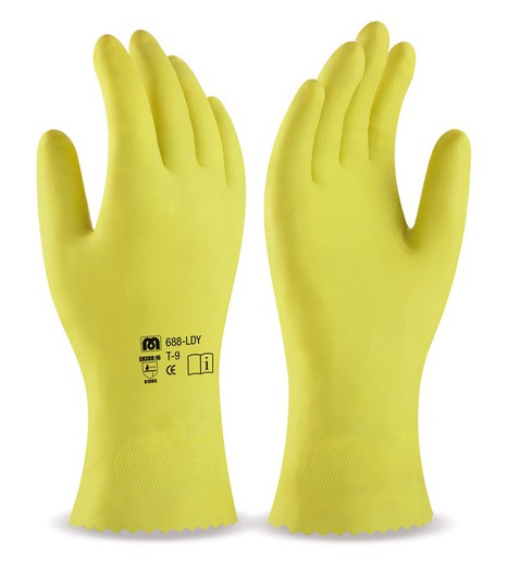 688-LDY GUANTE LATEX DOMESTICO AMARILLO