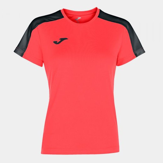 Academy Short Sleeve T-Shirt Fluor Coral-Black