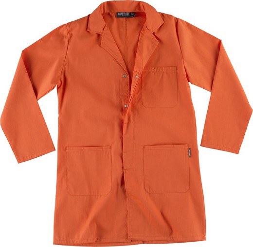 Robe unisexe avec fermeture à fermoir caché, un sac de poitrine et deux côtés Orange