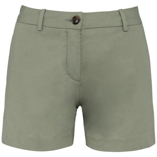 Umweltfreundliche Chino-Bermuda-Shorts für Damen