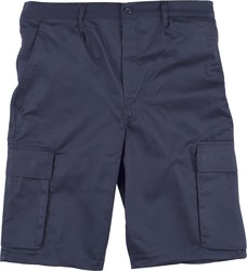 Bermuda shorts with elastic waist and multi-pockets Navy
