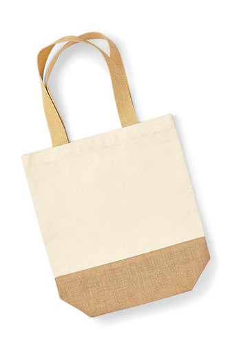 Jute base cotton bag