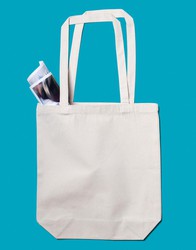 Cotton canvas bag with long handle