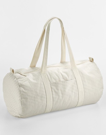 Sac en coton bio rayé Barrel