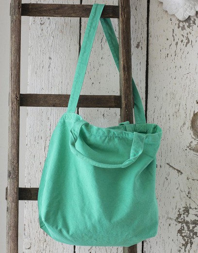 Double handle bag with zip