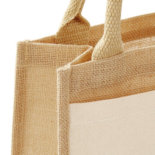 Medium jute and cotton bag