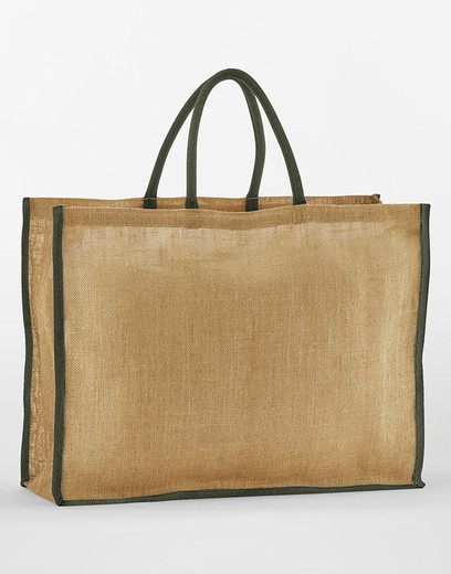 Sac cabas en jute naturel amidonné du marché