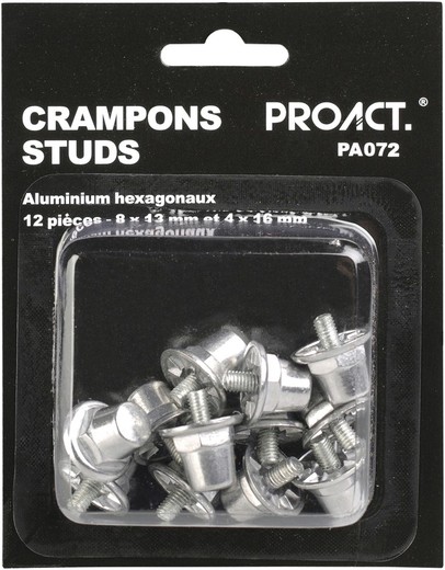 Boîte de 12 goujons hexagonaux en aluminium