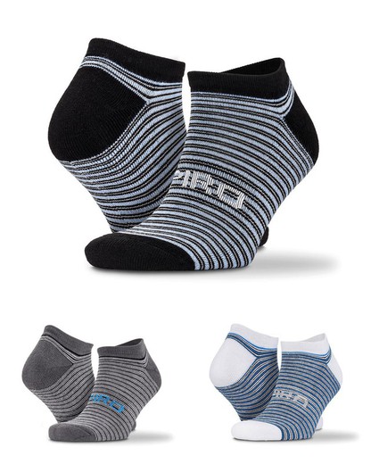 Gestreifte Sportsocken, 3er Pack