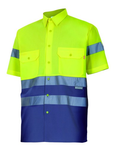 Camisa bicolor mc av Velilla 142