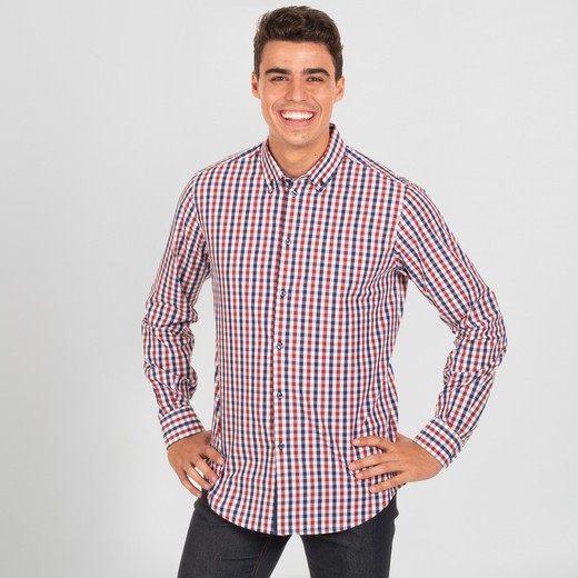Camisa Hombre Vicenzo Slim Fit Cuadro — Maxport Costumes for Work