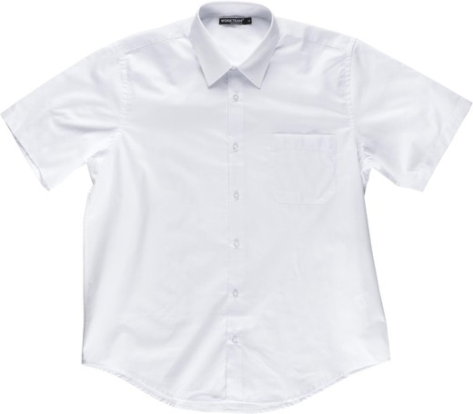 Short sleeve shirt with a chest bag White