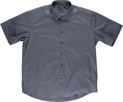 Short sleeve shirt with a chest bag Gray