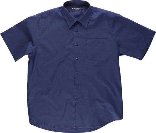 Short sleeve shirt with a chest bag Navy