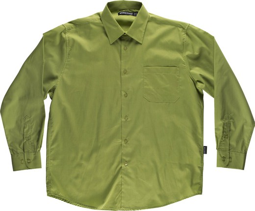 Pistachio Green Long Sleeve Shirt with Chest Bag