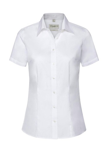 Coolmax® women's short-sleeve fitted shirt