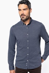 Chemise à manches longues en jacquard