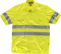 Camisa manga corta con un bolso de pecho Amarillo