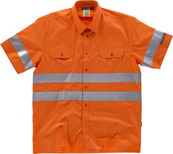 Camisa manga corta con un bolso de pecho Naranja