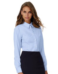 Camisa Oxford manga larga mujer