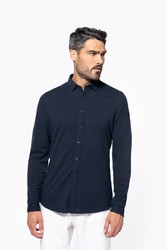 Chemise en piqué à manches longues