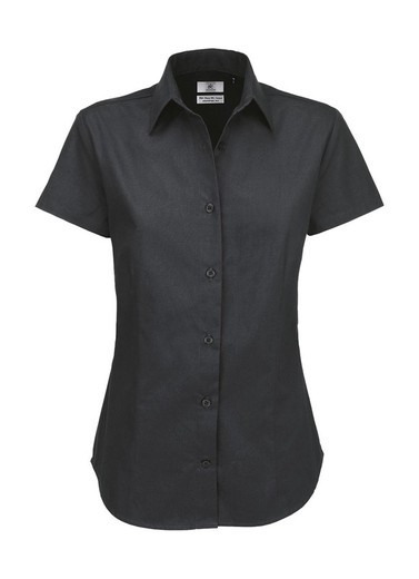 Chemise en sergé à manches courtes Sharp pour femme