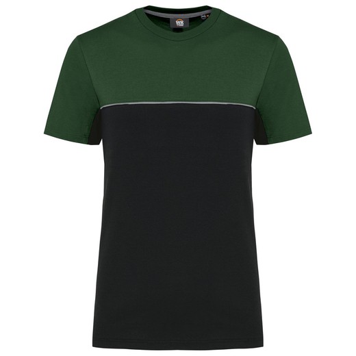 T-shirt bicolor eco-responsável de manga curta unissexo