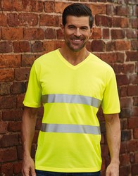 T-shirt scollo a V fluo