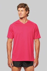 Camiseta de deporte cuello de pico hombre