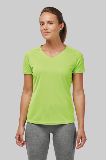 Camiseta de deporte cuello de pico mujer