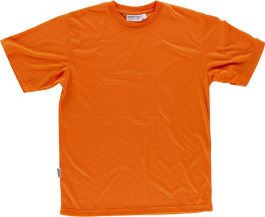 Schlichtes Kurzarm-T-Shirt ohne Taschen Orange AV
