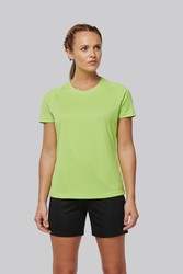 Camiseta esportiva feminina de material reciclado