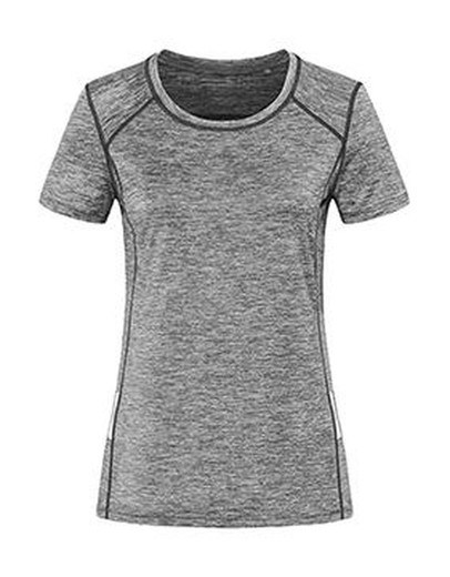 Refletir camiseta esportiva feminina reciclada