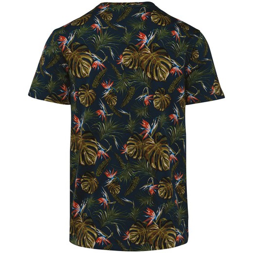 Camiseta ecorresponsable con estampado tropical hombre