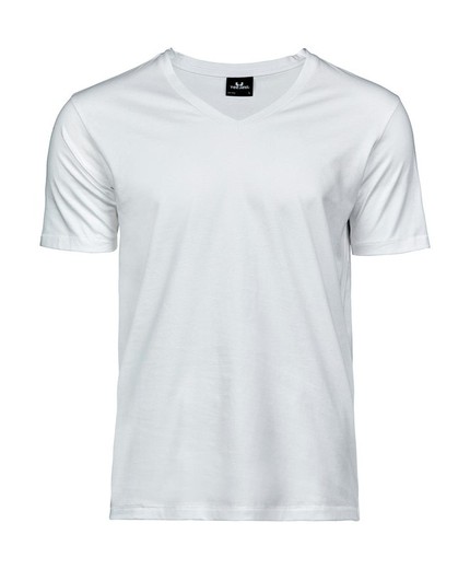 T-shirt de luxo com decote em V