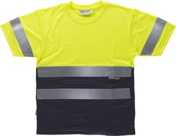 Camiseta manga corta Amarillo / Marino