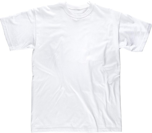 Camiseta manga corta cuello caja algodón Blanco