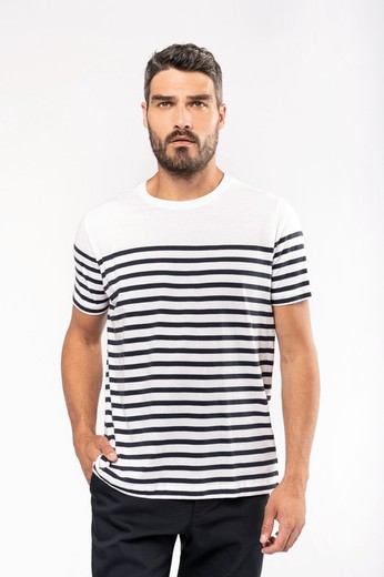 Camiseta masculina de algodão orgânico Marinera