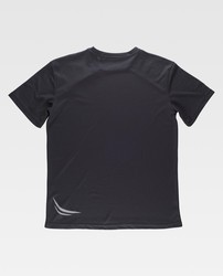 Camiseta linea 6, tipo malla con manga corta Negro / Naranja — Maxport  Vestuario Laboral
