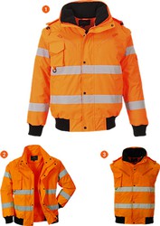 Hi-Vis 3-in-1 Bomber Jacket