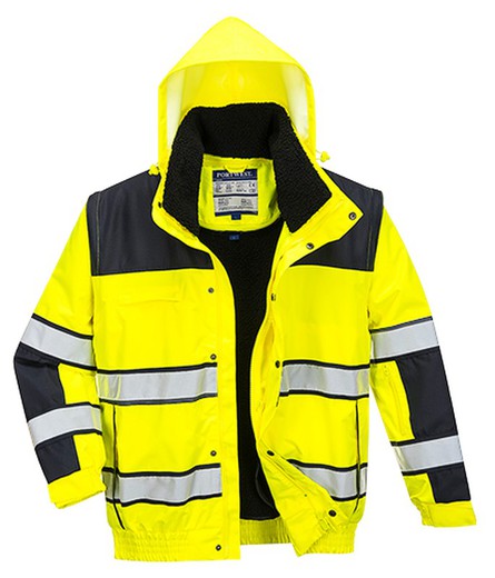 Hi-Vis 3-in-1 Contrast Winter Bomber Jacket