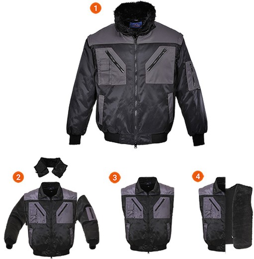 Blouson pilote bicolore