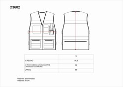 Warnweste kombiniert mit Seitenverstellungen, mehreren Taschen,  reflektierenden Bändern Schwarz Rot — Maxport Workwear
