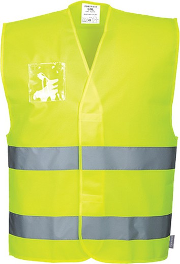 Hi-Vis Two Band Dual ID Holder Vest