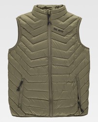 Chaleco Exterior: 100% Nylon reciclado color Khaki Ref: 12104104