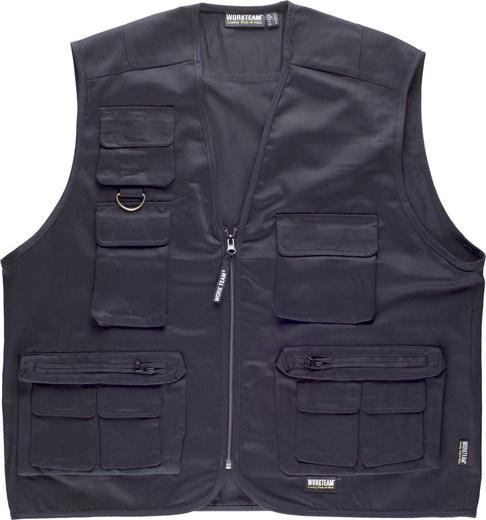 Gilet safari multitasche Nero