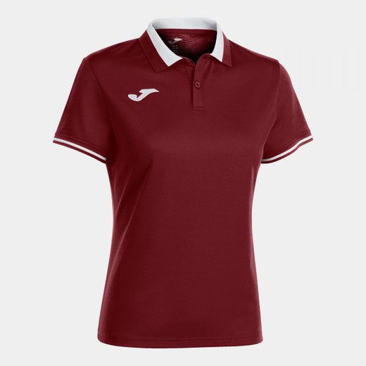 Championship Vi Short Sleeve Polo Burgundy White