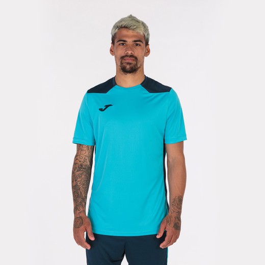 Championship Vi Short Sleeve T-Shirt Fluor Turquoise-Navy