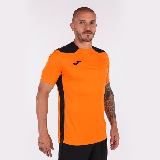 T-Shirt Manche Courte Championship Vi orange noir