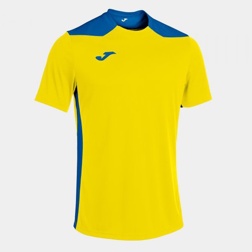 Championship Vi Short Sleeve T-Shirt Yellow-Royal Blue